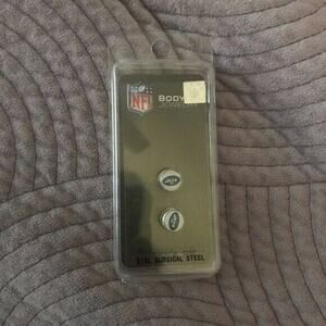 New York Jets NFL Football NEW Size 2 Gauge Surgical Steel Plugs Tunnel Jewelry